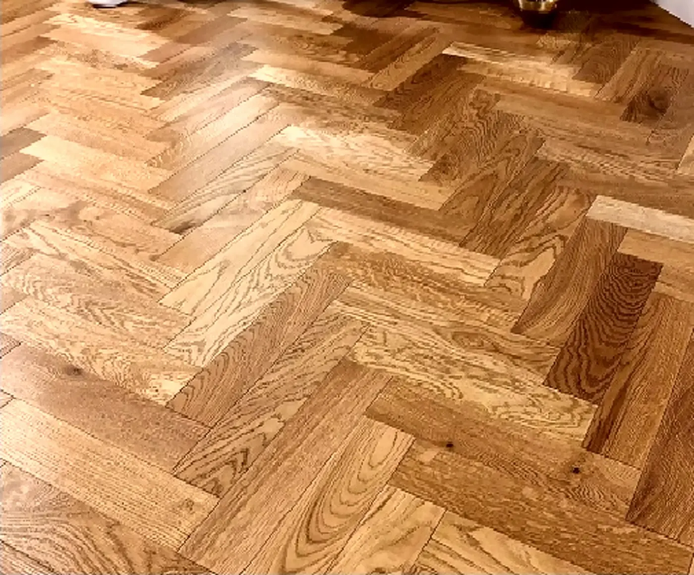 Herringbone wooden flooring